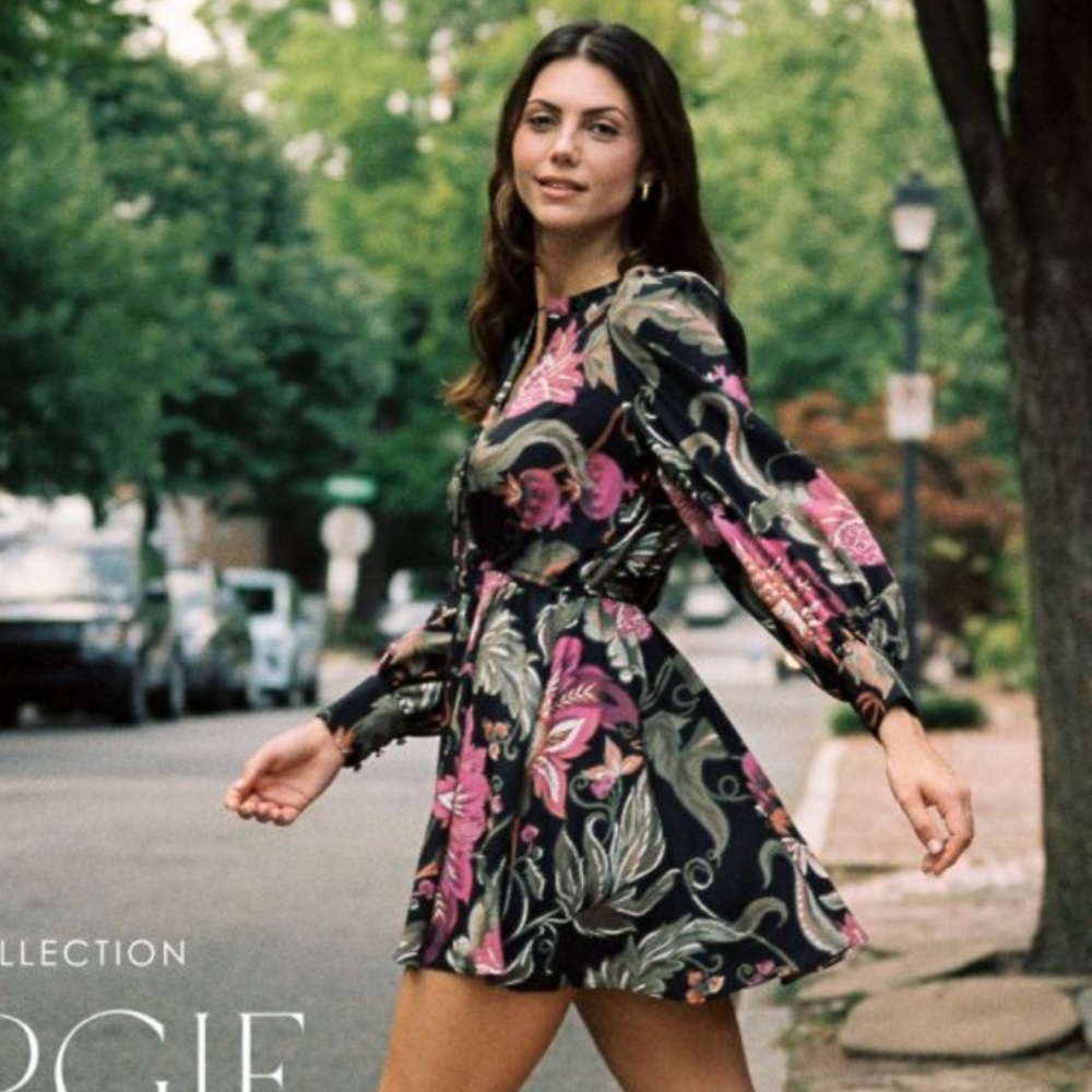 South Moon Under Long-sleeve Floral Dress L
